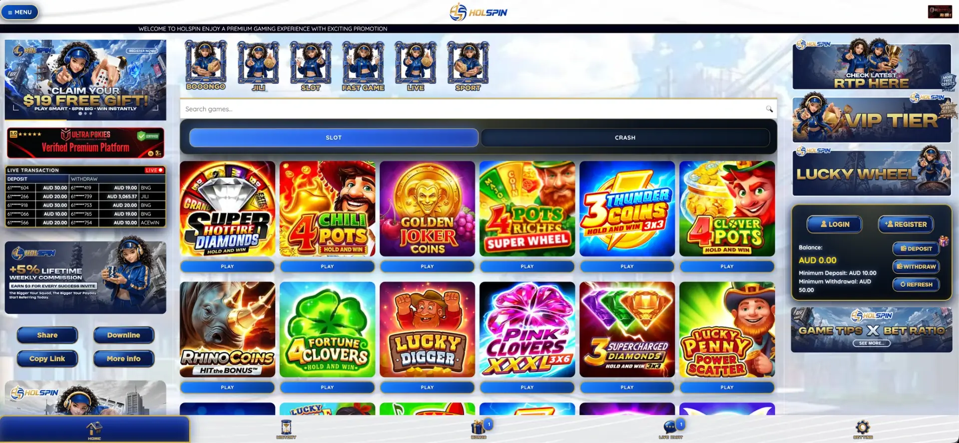 Holspin Casino Online at Holspin Casino