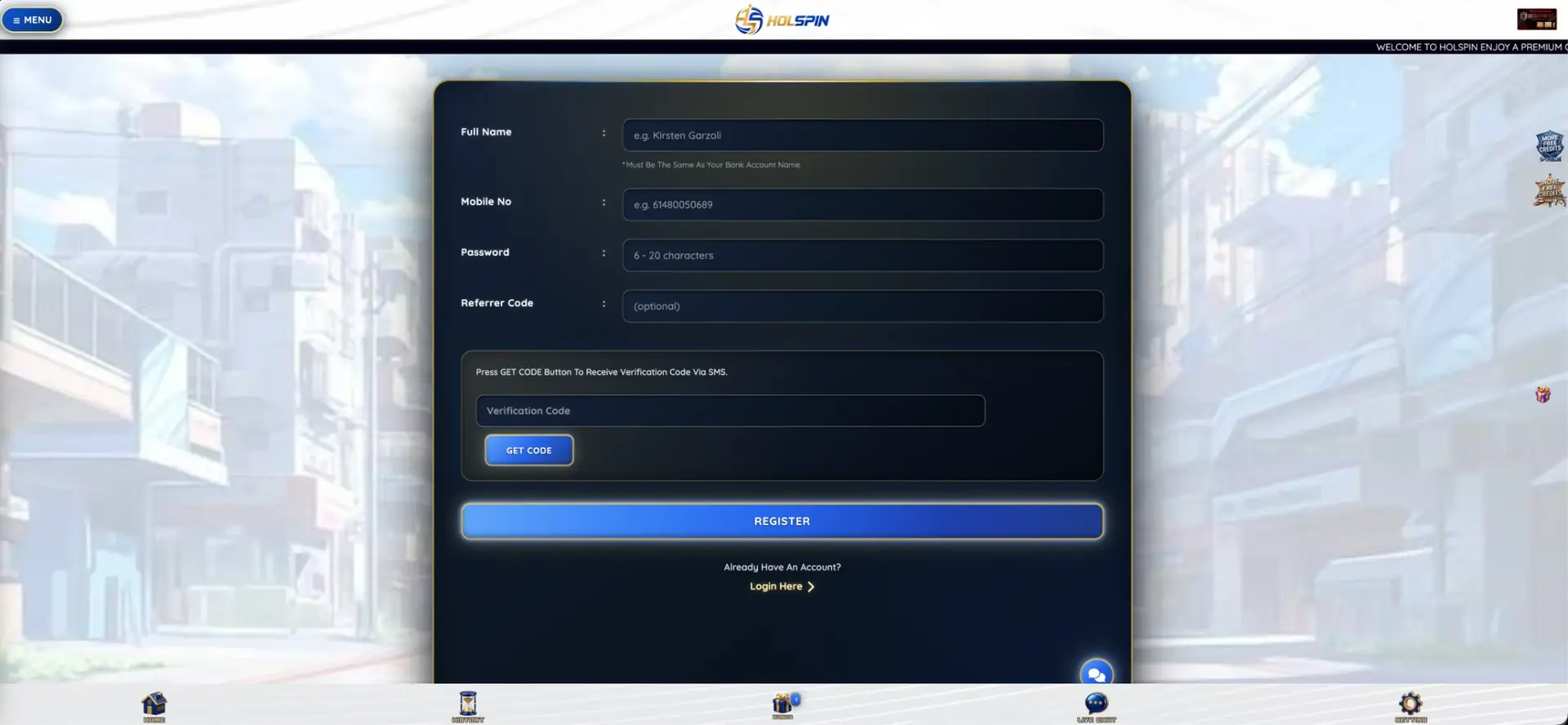 Holspin registration for Australian players